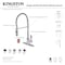 Gourmetier LS8779DKL Kaiser Single-Handle Pre-Rinse Kitchen Faucet, Black/ Nickel LS8779DKL - alternate 2